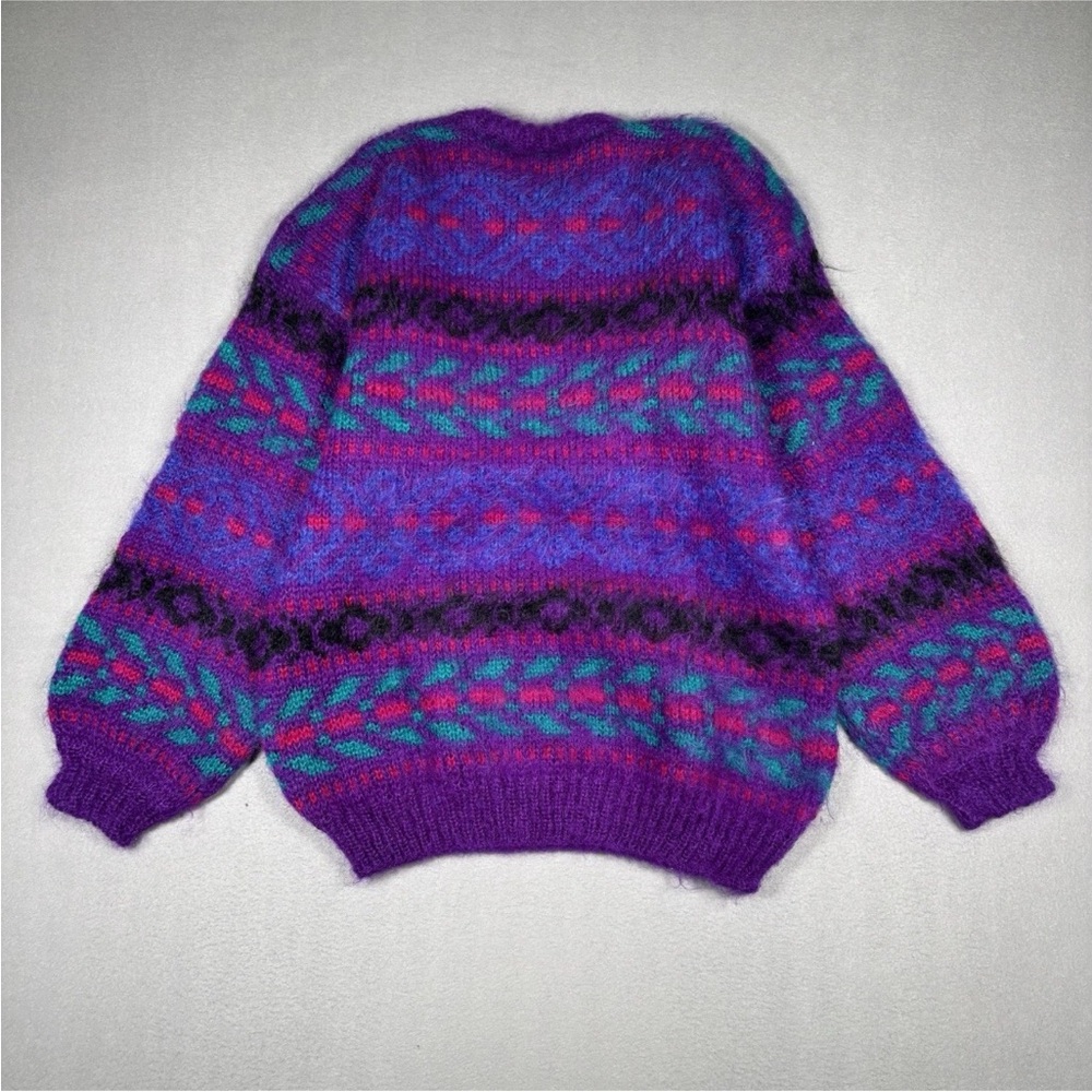 Vintage The Gold Label Designer Collection Mohair Sweater Womens Medium Purple - Picture 6 of 7